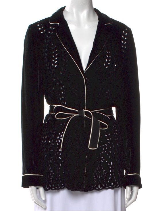 Alberta Ferretti Jackets & Blazers - Alberta Ferretti FW 2016 Black Velvet Belted Jacket